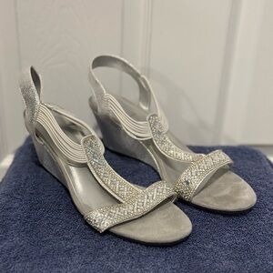 Silver Wedge Heels
